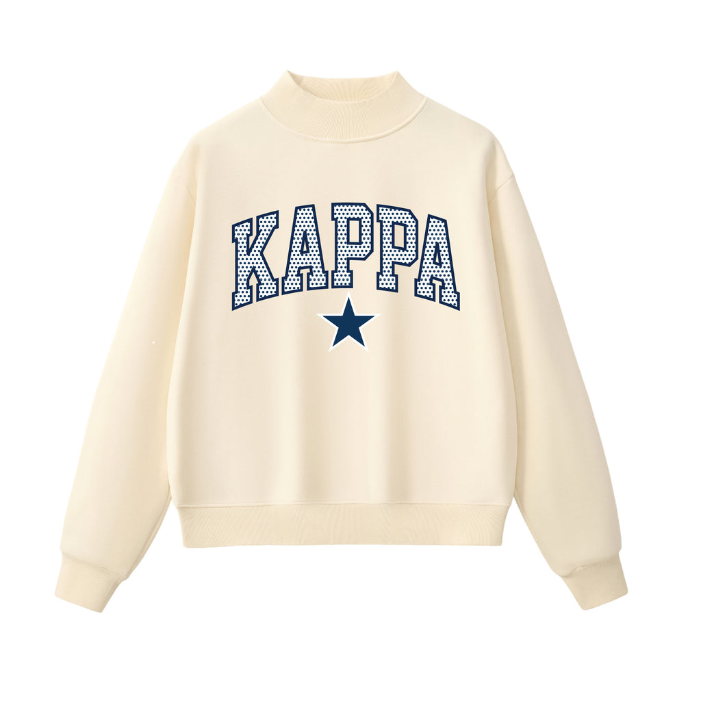 Kappa Kappa Gamma Delta Polka Dot Mock Neck
