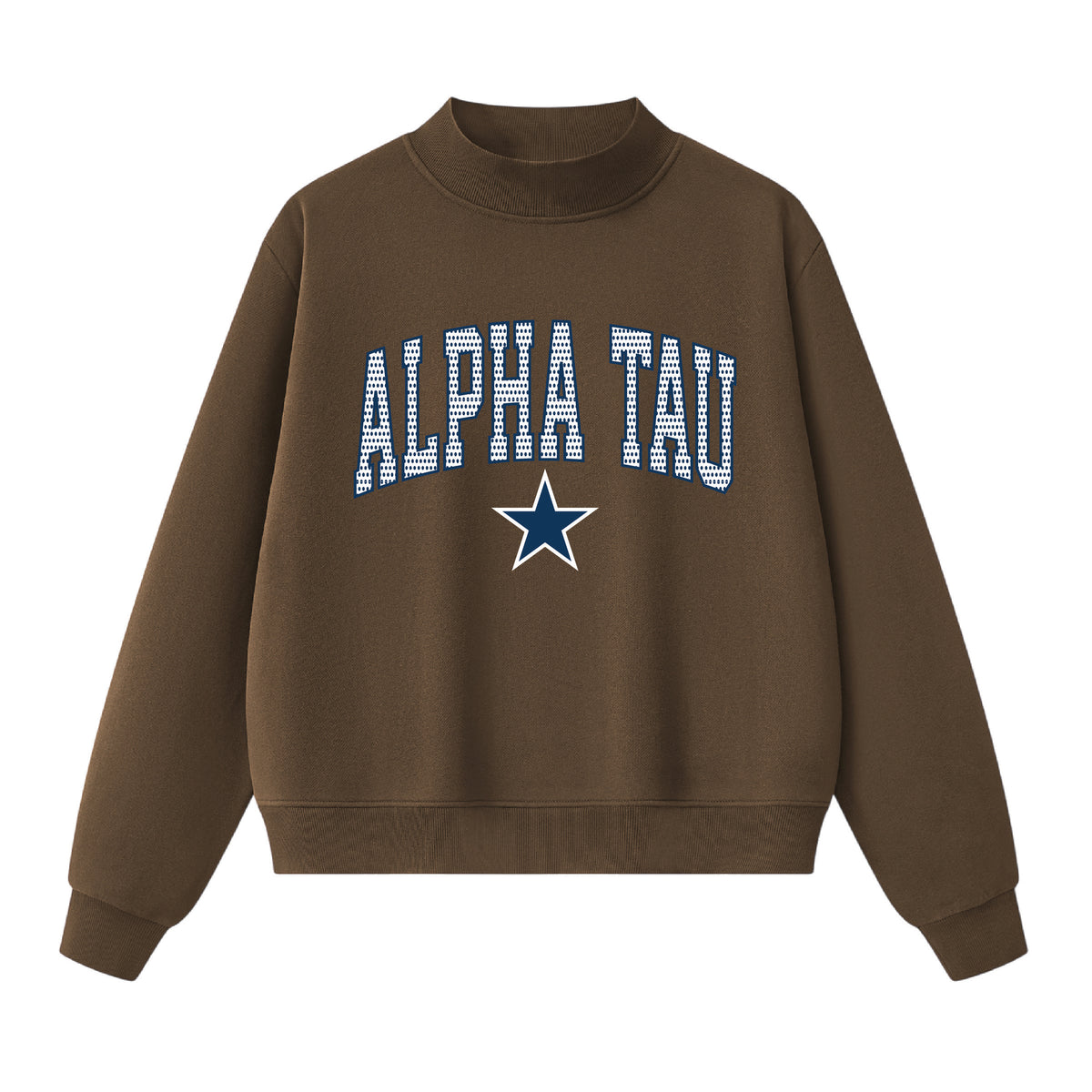 Alpha Sigma Tau Polks Dot Mock Neck
