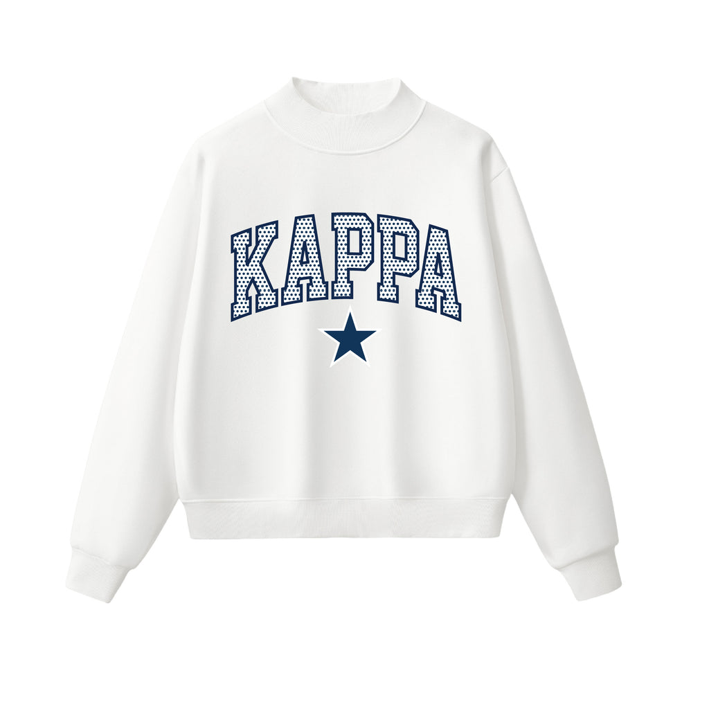 Kappa Kappa Gamma Delta Polka Dot Mock Neck