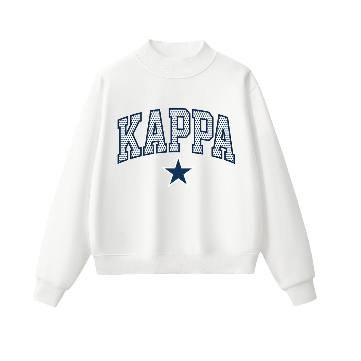 Kappa Kappa Gamma Delta Polka Dot Mock Neck